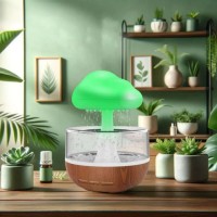 Rechargeable Rain Cloud Humidifier Mushroom Lamp