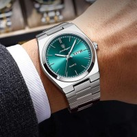 POEDAGAR Men's New Luxury Luminous Date Week Stainless Steel Quartz Watch For Men